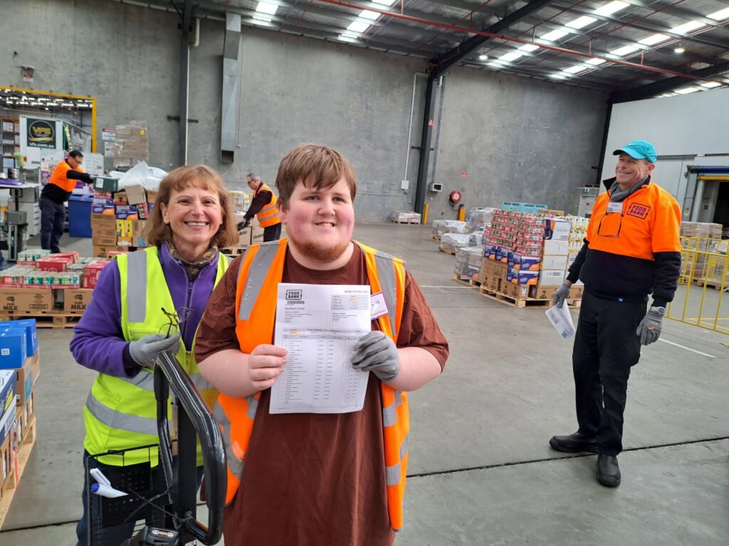 Markus Misins with Jen the pick and Pack supervisor